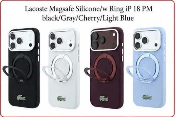 Lacoste Lacoste MagSafe Silicone עם טבעת (18 PM)