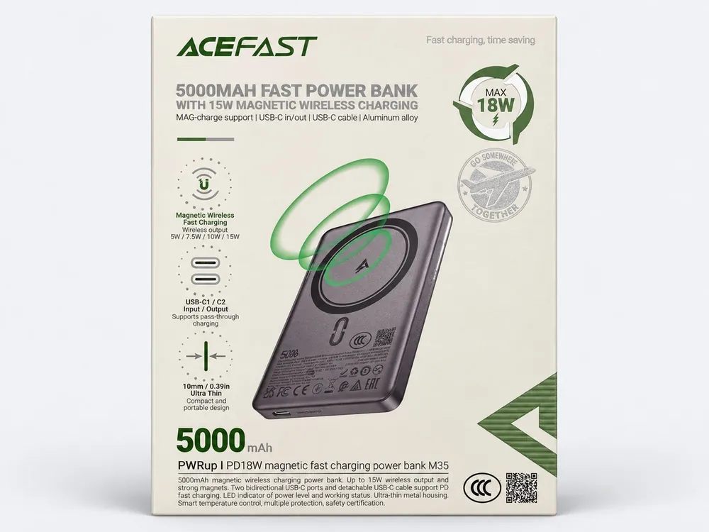 Acefast סוללה ניידת Acefast M35 5000 מגנטית