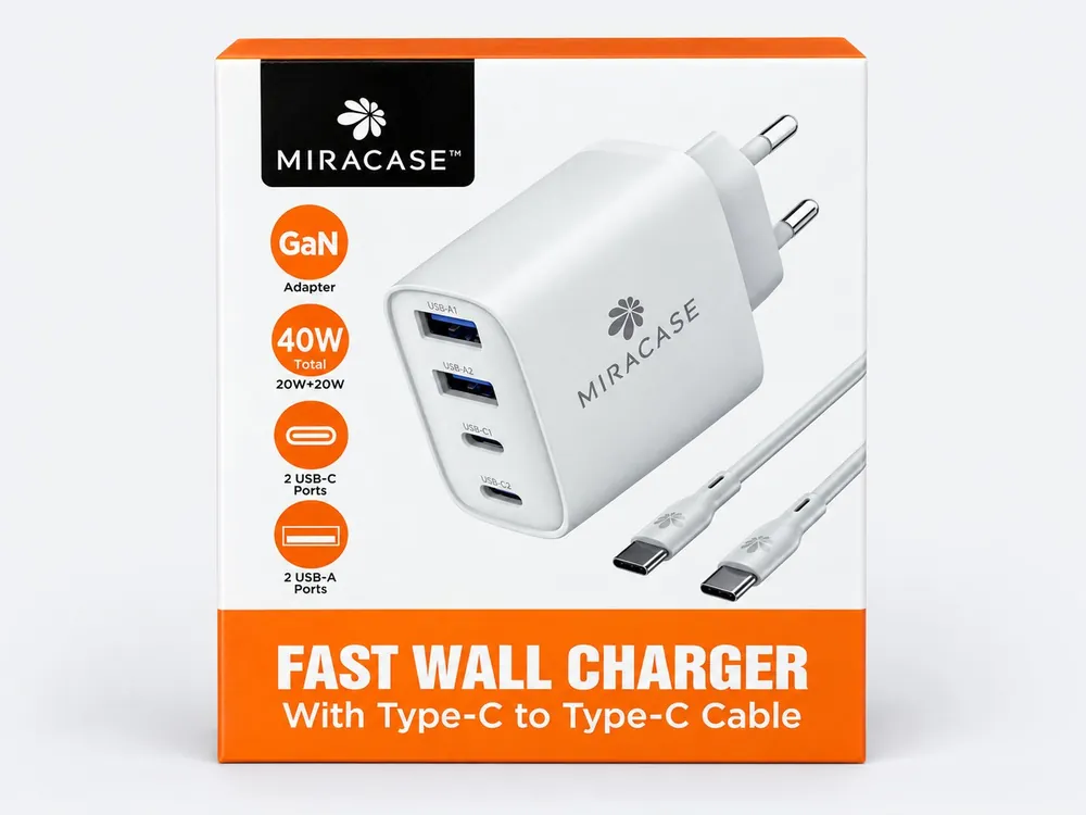 Miracase מטען קיר Miracase 40W GaN 4 יציאות
