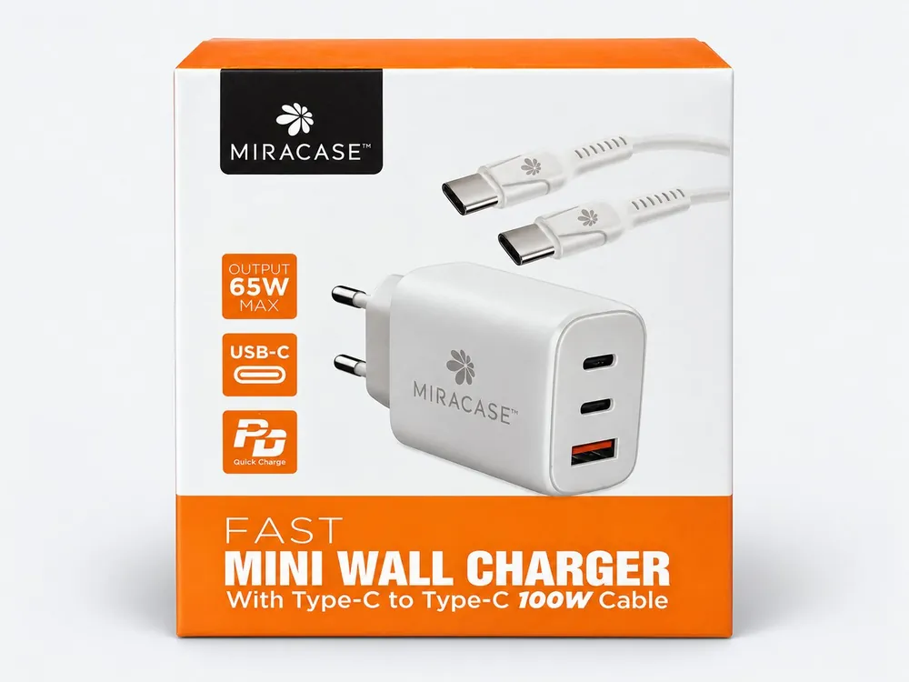 Miracase מטען קיר Miracase Mini 65W + כבל