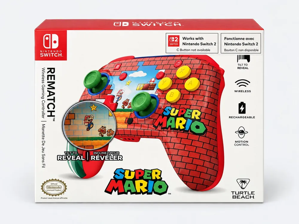 Turtle Beach בקר Turtle Beach Rematch אלחוטי Super Mario