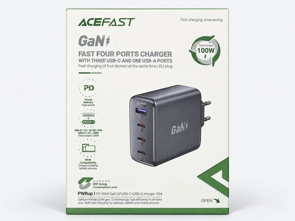 Acefast מטען קיר Acefast A94 GaN 100W