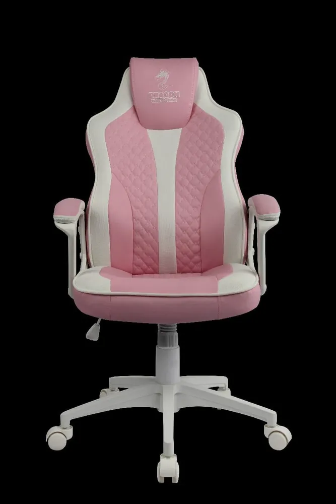 Dragon Gaming Gear כיסא גיימינג Dragon ורוד/לבן