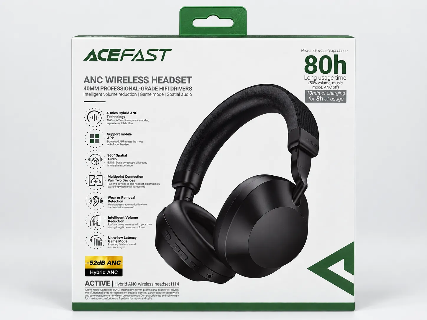 Acefast אוזניות Acefast H14 עם ביטול רעשים