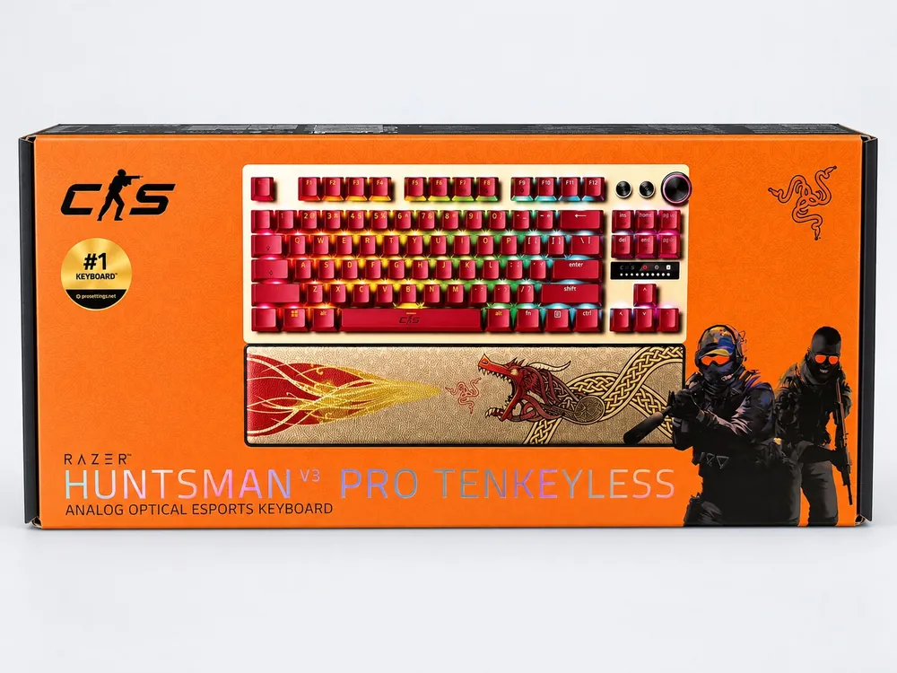 Razer מקלדת Razer Huntsman V3 Pro Tenkeyless מהדורת CS2