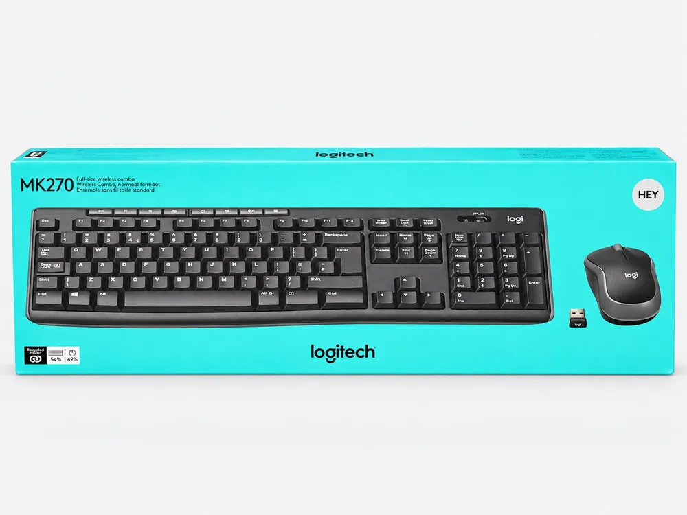 Logitech סט מקלדת ועכבר אלחוטיים Logitech MK270